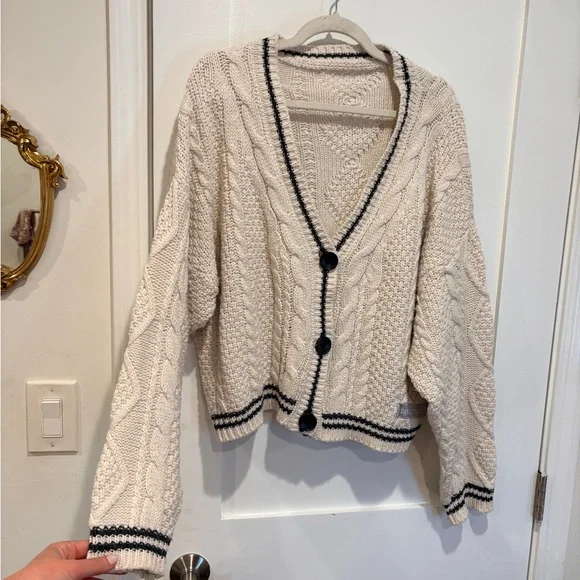 Official Taylor Swift Folklore Album Varsity Cardigan Sweater - Picture 3 of 7